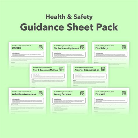 health safety guidance sheet pack breakdown essential hs