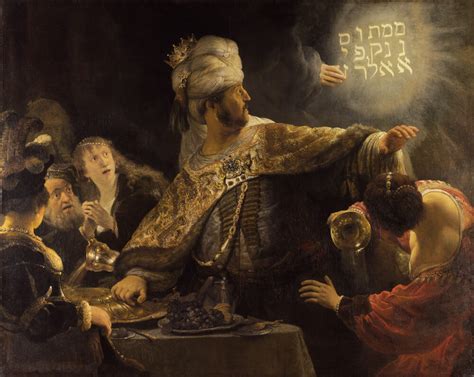 belshazzars feast art print  rembrandt van rijn king mcgaw