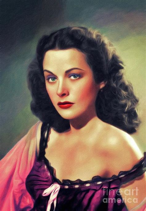 Hedy Lamarr Vintage Movie Star Painting By Esoterica Art Agency