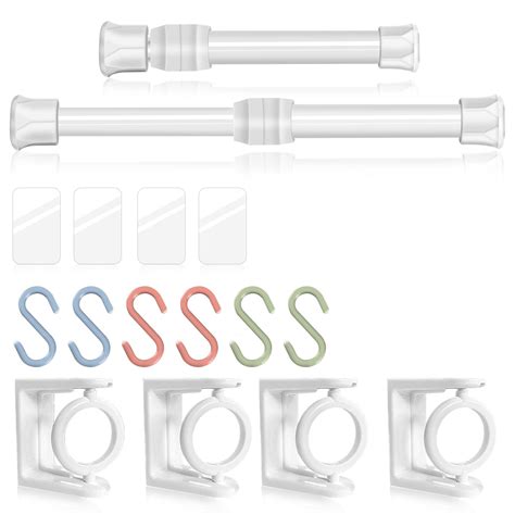 2Sets RV Camper Travel Trailer Bathroom Corner Storage Bar Adjustable