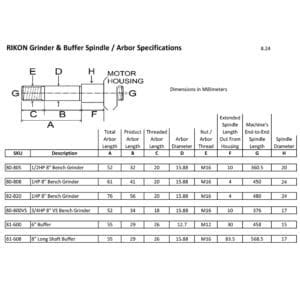 Model 80 805 8 Low Speed Grinder Rikon Power Tools