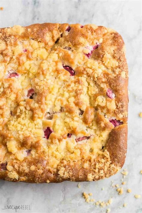 Rhubarb Cake With Vanilla Sauce The Recipe Rebel