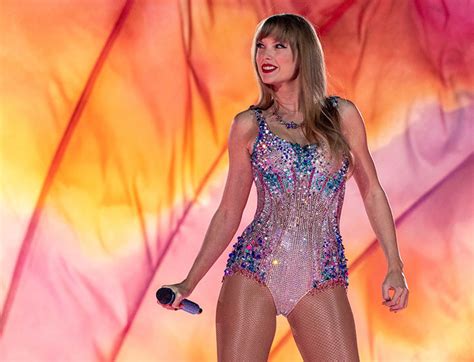 Taylor Swift Shows Off New Pink ‘lover’ Bodysuit With Matching Bedazzled Boots For Era’s Tour In