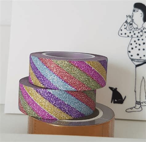 Masking Tape Paillettes Arc En Ciel Pastel Shop