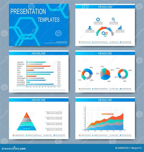 Set Of Vector Templates For Presentation Slides Modern Business Design