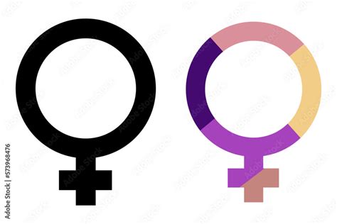 Female Sex Symbol Icon Set Female Gender Icon Woman Sign Female Icon Venus Symbol Set Stock