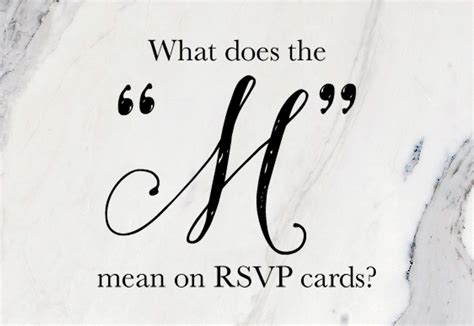 RSVP Decoded: What Does the M Mean on Response Cards? - Hunter Games Magazine