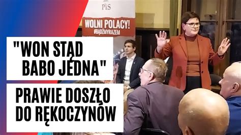 Awantura na spotkaniu z Szydło w Krakowie Omal nie doszło do