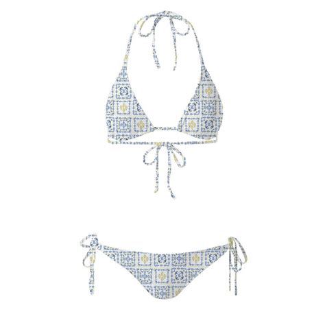 Portuguese Tiles String Bikini Etsy