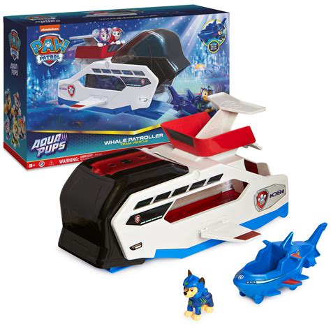 PAW Patrol Aqua Pups Underwater Sea Toys: Whale Patroller Team Vehicle ...