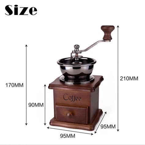 Высококачественная ручная классическая деревянная Кофемолка ручная ...