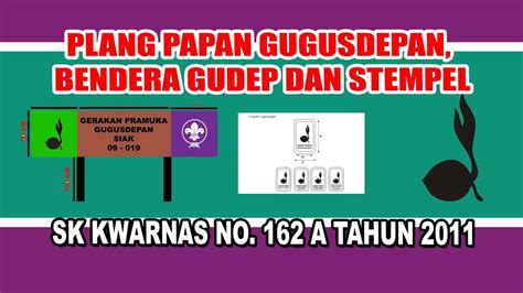 plang papan nama gugusdepan bendera gudep  stempel sk kwarnas