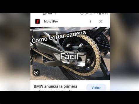 Como Cortar Una Cadena De Moto YouTube