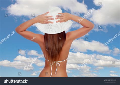 Sexy Girl Back Bikini Blue Sky Stock Photo 226219264 Shutterstock