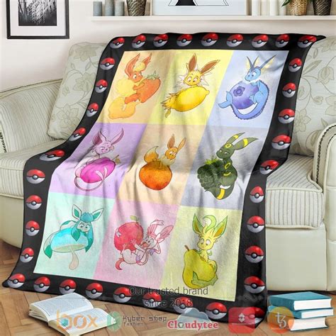 Pokemon Eevee Evolution Blanket Hot Sale