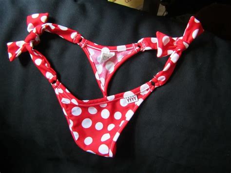 WICKED WEASEL ORIGINAL Red Polka Dot Bikini Size Large Bow Bottom With Tri Top 63 00 PicClick AU
