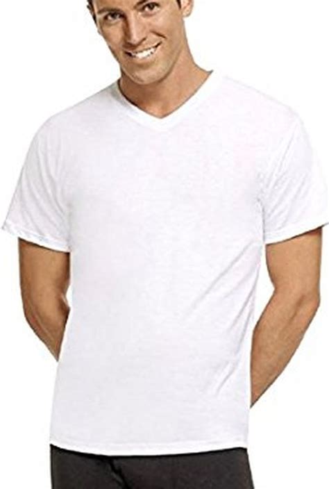 Hanes Comfortblend Mens Perfect T White V Neck Undershirt 3 Pack