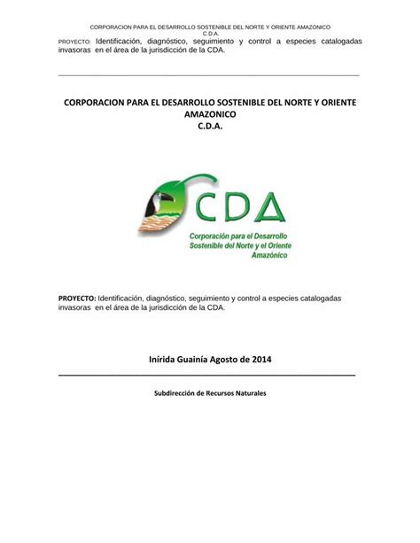 Pdf Corporacion Para El Desarrollo Sostenible Del Caracol