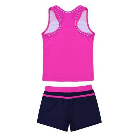 Mädchen Badeanzug Zweiteiler Kinder Tankini Bikini Set Bademode