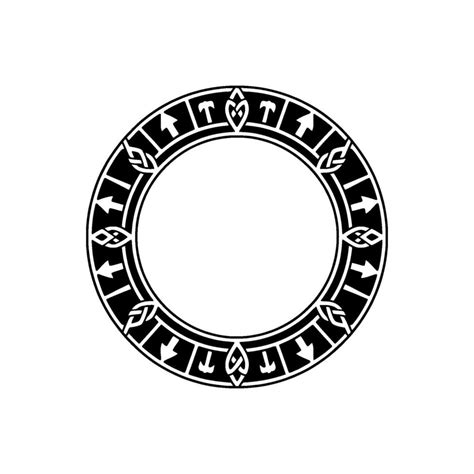 geometric celtic knot circle frame minimalist  vector art