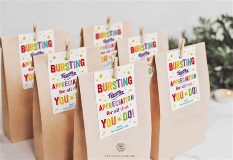 Editable Bursting Appreciation Printable Gift Tag Star Staff Etsy