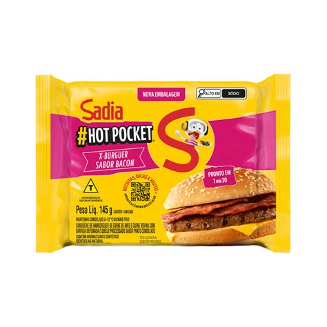 Sadia Hot Pocket X Burguer Sabor Bacon