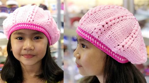 Cách Móc Nón Beret Cho Bé Kiểu 1 Thanh Tuyền Diy Crochet Youtube