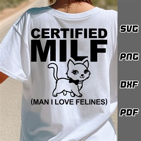 Certified MILF SVG Png Dxf Pdf Cricut Cut File Cat Etsy