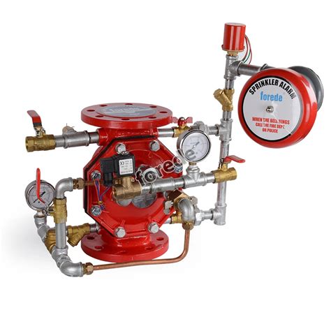 Ductile Iron Fire Fighting Deluge Alarm Valve With Stainless Steel Pipe