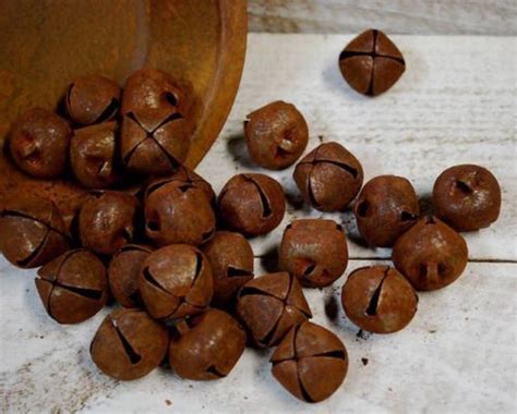 20mm Rusty Tin Jingle Bells Pkg Of 24 Primitive Bells 3 4 En