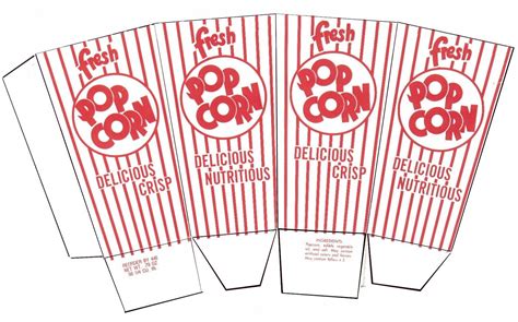 Paper Games To Print Out Popcorn Box Template Recipes Doll Food