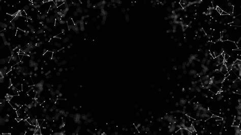 A black and white frame of moving dots and lines. Looped animation