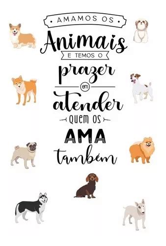 Adesivo Decora O Parede Amamos Animais Cachorro Ra A P