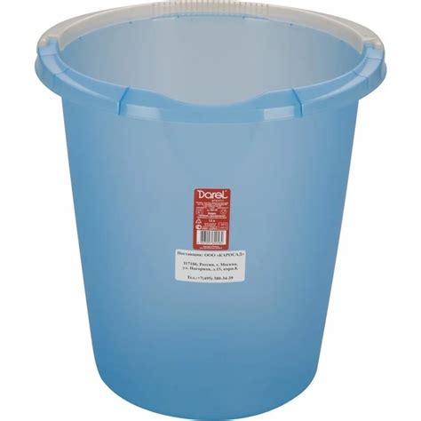 Пластиковое ведро Darel Plastic 12 л, синее, d 29.5 см, h 31 см 066219 ...
