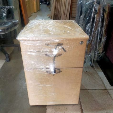 Jual Laci Sorong Drawer Nakas Meja Printer Sudut Partisi 3 Laci Kayu