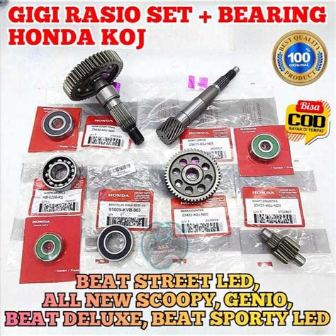jual gigi rasio set koj bearing honda beat deluxe beat street