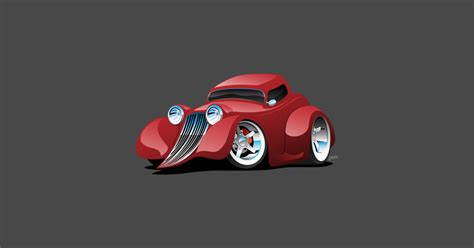 Red Hot Rod Restomod Custom Coupe Hot Rod T Shirt TeePublic