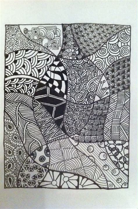 zentangle pattern drawing zantangle art artwork easy zentangle