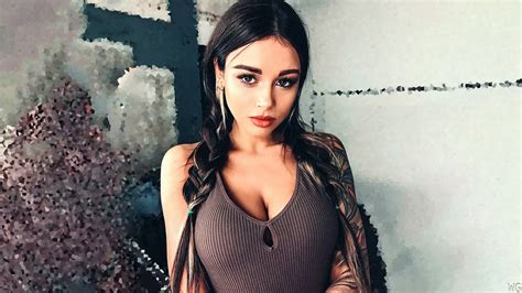 Tattoo Model Women Brunette Russian Model 1080P Diana Melison HD Wallpaper