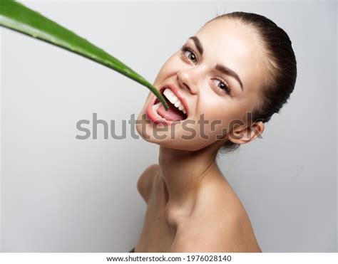 Nude Woman Closed Eyes Gnaws Dining Stock Photo 1976028140 Shutterstock