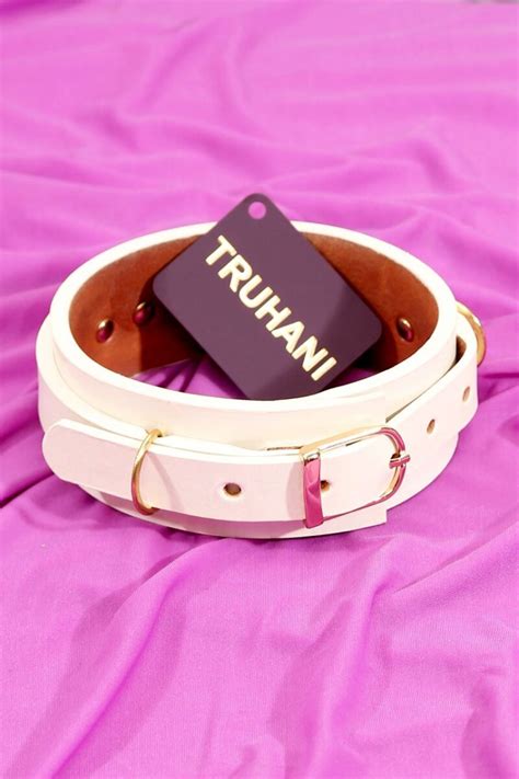 BDSM Submissive White Collar For Sex Restraints Sexy Leather Choker Slave Necklace Fetish