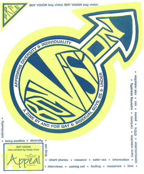 Boy Vision A Zine By And For Gay Bisexual Guys 25 Under The ArQuives