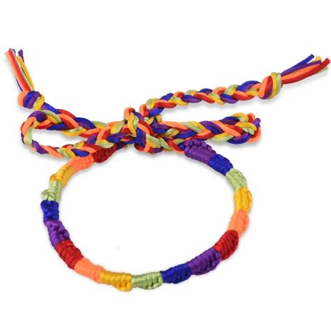 Pulseras De Orgullo Gay LGBT Cuerda Antimanchas Hilo Hecho A Mano