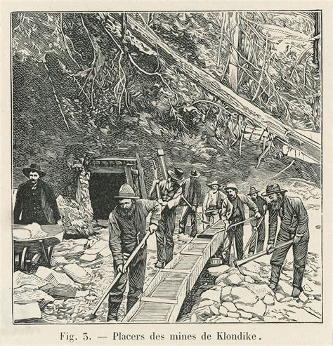 Placer Mining Date 1904 Drawing By Mary Evans Picture Library Fine