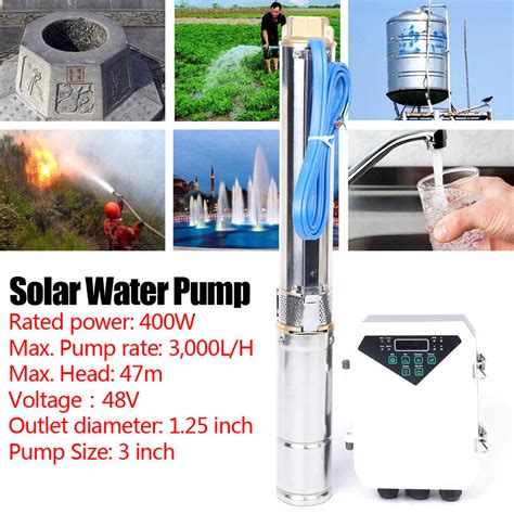 3inch DC Solar Water Pump Submersible Deep Bore Well Pump MPPT