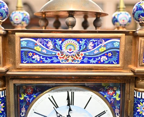 French Cloisonne Grandfather Clock