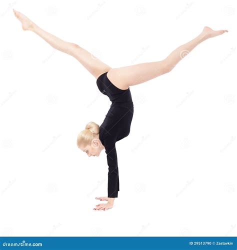 Beautiful Blonde Gymnast Stock Photo Image Of European