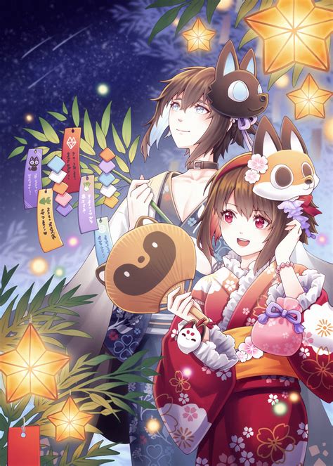 【illust】happy Tanabata Tanabata Illustration Atelier Tenko