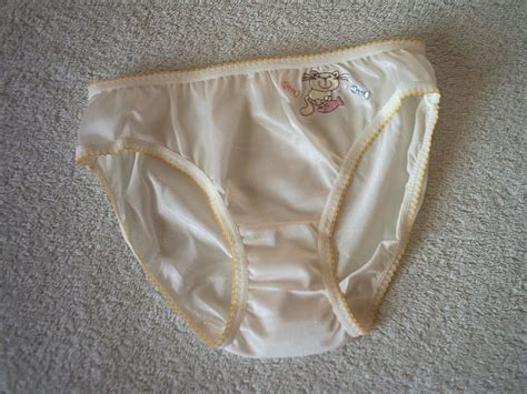 Cute Girls Silky Lemon All Nylon Bikini Panties Pussy Cat Retro Knickers Ebay