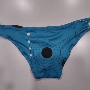 Bauhaus Geo Blue Men S Swim Bikini Brief Half Back Cheeky Thong By Rayze Formerly Nutshack Etsy